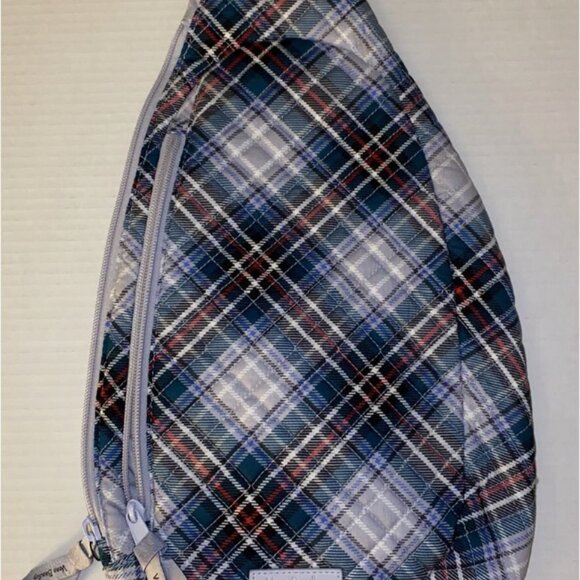 Vera Bradley Essential Sling Backpack Snowy Plaid NWT - Picture 7 of 8